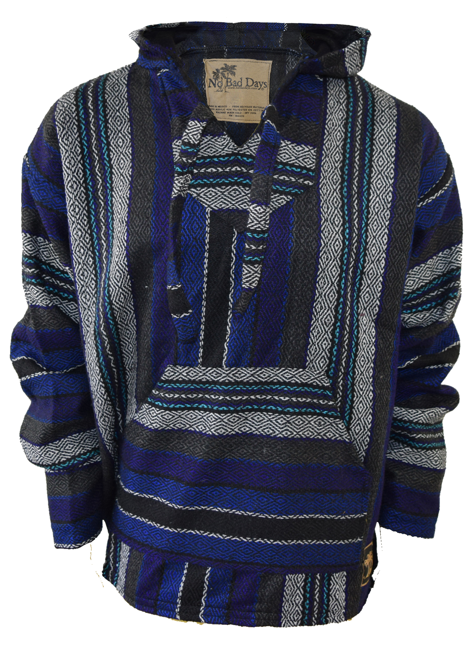 No Bad Days No Bad Days Baja Hoodie Purple Blue White Teal Black Diamond